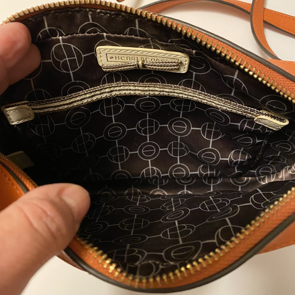 Henri Bendel Orange Leather Camera Crossbody Bag - Picture 8 of 13